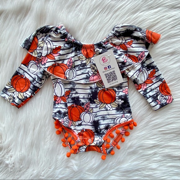 Other - Baby Girl Boutique Pumpkin Romper